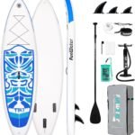 FunWater 10'6"–11'6" SUP Board, aufblasbares Stand-Up Paddle Board für alle Könnensstufen, ideal für Einsteiger & Familien, mit Anti-Rutsch Eva-Deck, Paddel, Pumpe & komplettem Zubehör