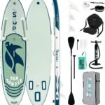 FunWater Stand Up Paddling Board 320 cm & 350 cm – SUP für 2 Personen/Familien, mit komplettem Zubehör, Doppellagiges PVC, anfängerfreundlich,Aufblasbares Paddle Board für Erwachsene & Einsteiger