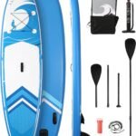Paddle Board Stand Up Paddle Board SUP 15,2 cm Dickes Brett mit ISUP Zubehör & Tragetasche & schnelles Pumpen für Erwachsene & Jugendliche zum Paddeln, Surfen, Angeln, Yoga