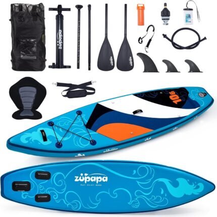 Zupapa 320/366cm Aufblasbare SUP Board Set| Stand Up Paddle Board mit Kajak Sitz | Komplettes Zubehör