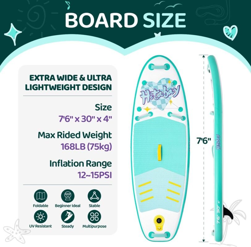 Stand Up Paddle Board im Set für Jugendliche & Kinder SUP Board Set inkl. Komplettes Zubehör, 75kg/80kg/120kg Kids SUP-Board Aufblasbar